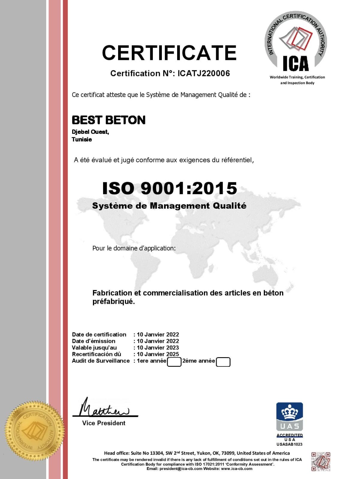 ISO 9001 BEST BETON